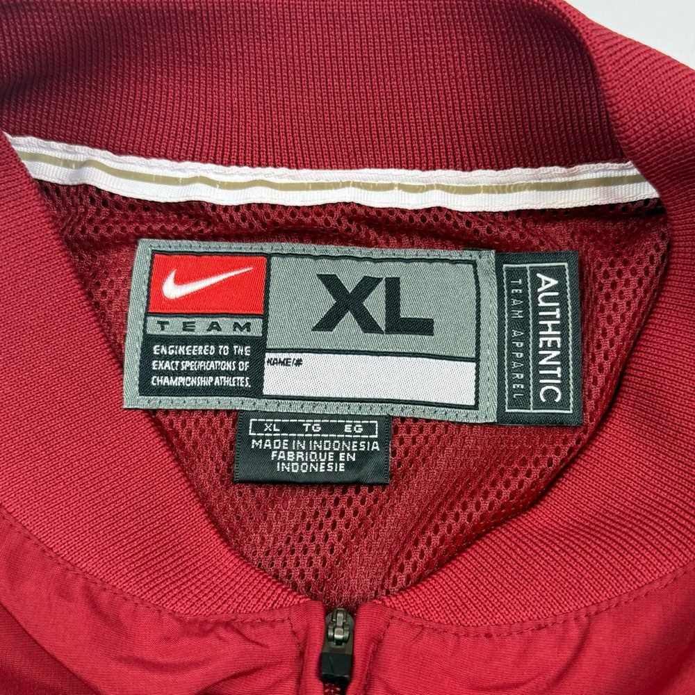 Vtg Nike Alabama Crimson Tide Mens Pullover Windbreaker XL Y2K 1/4 Zip C2 - Picture 3 of 8